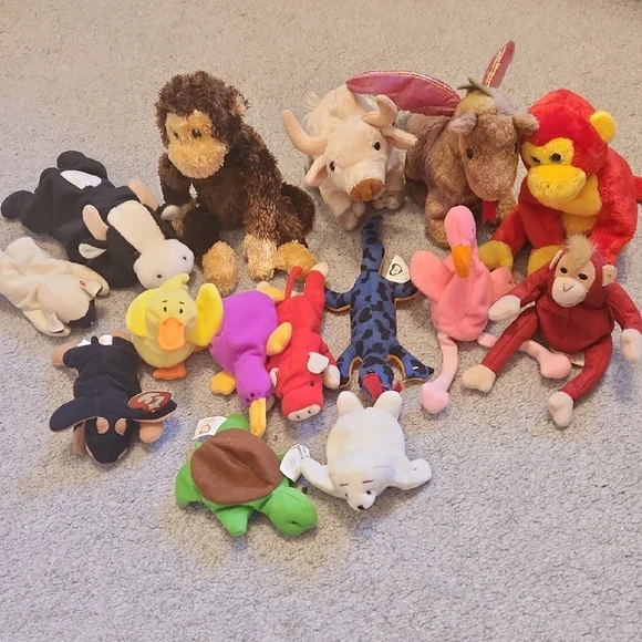 TY BEANIE BABIES Colorful Plush Animal Toy Collection - Picture 1 of 1